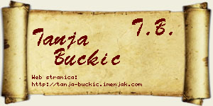 Tanja Buckić vizit kartica